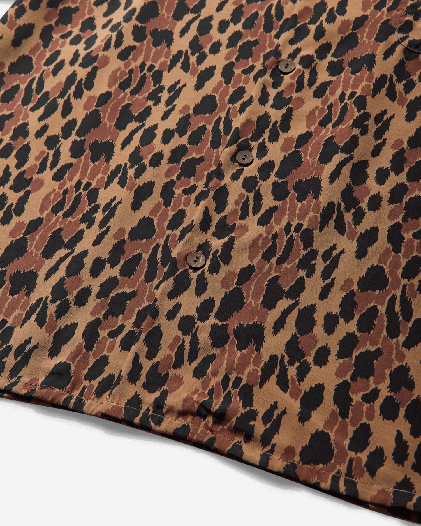 WACKO MARIA Leopard Hawaiian Shirt S/S Brown Shirts Shortsleeve Shirt 25SSE-WMS-HI03 BROWN