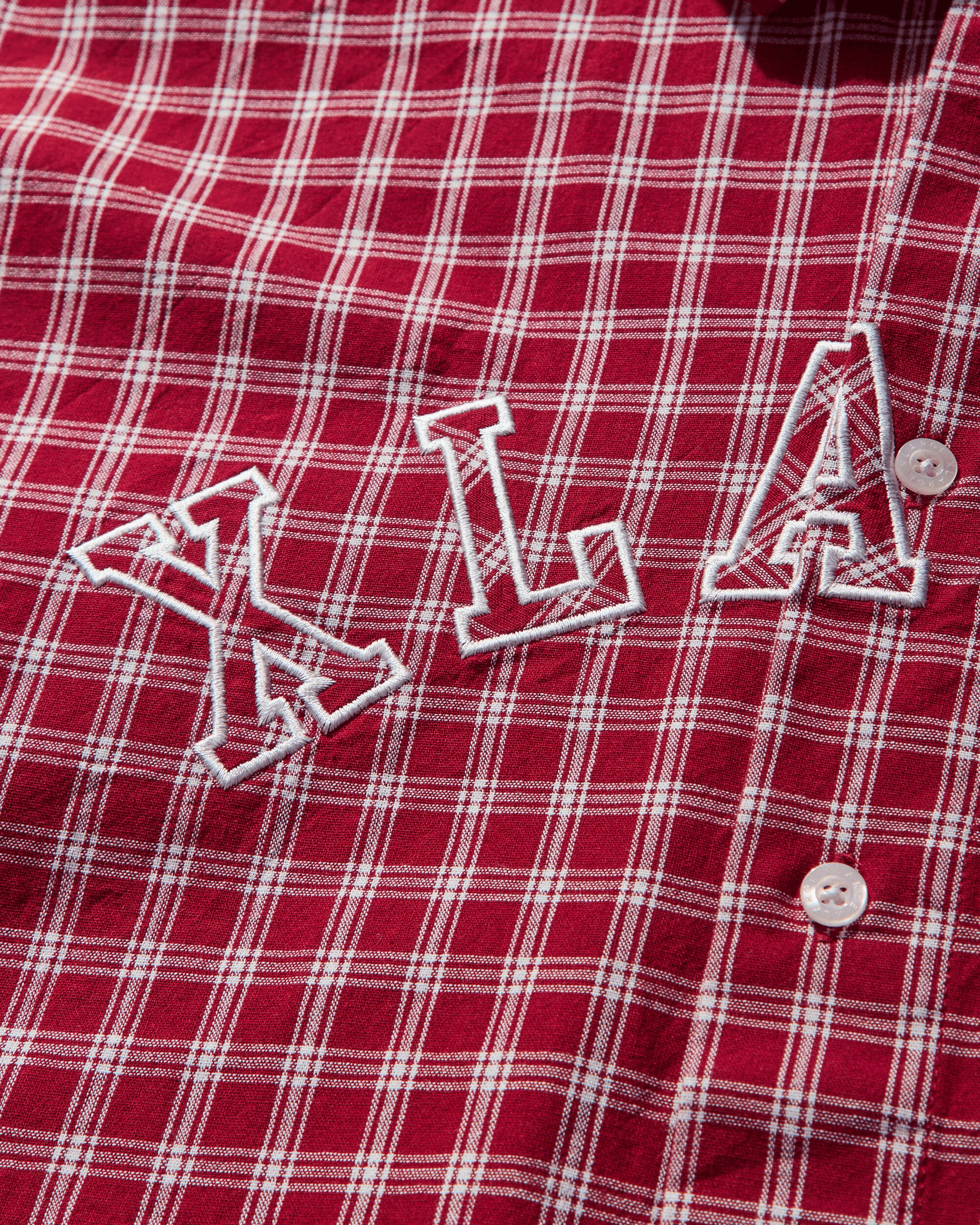 XLARGE Patch Logo Plaid L/S Shirt Burgundy Shirts Longsleeve Shirt 201251014006S 31