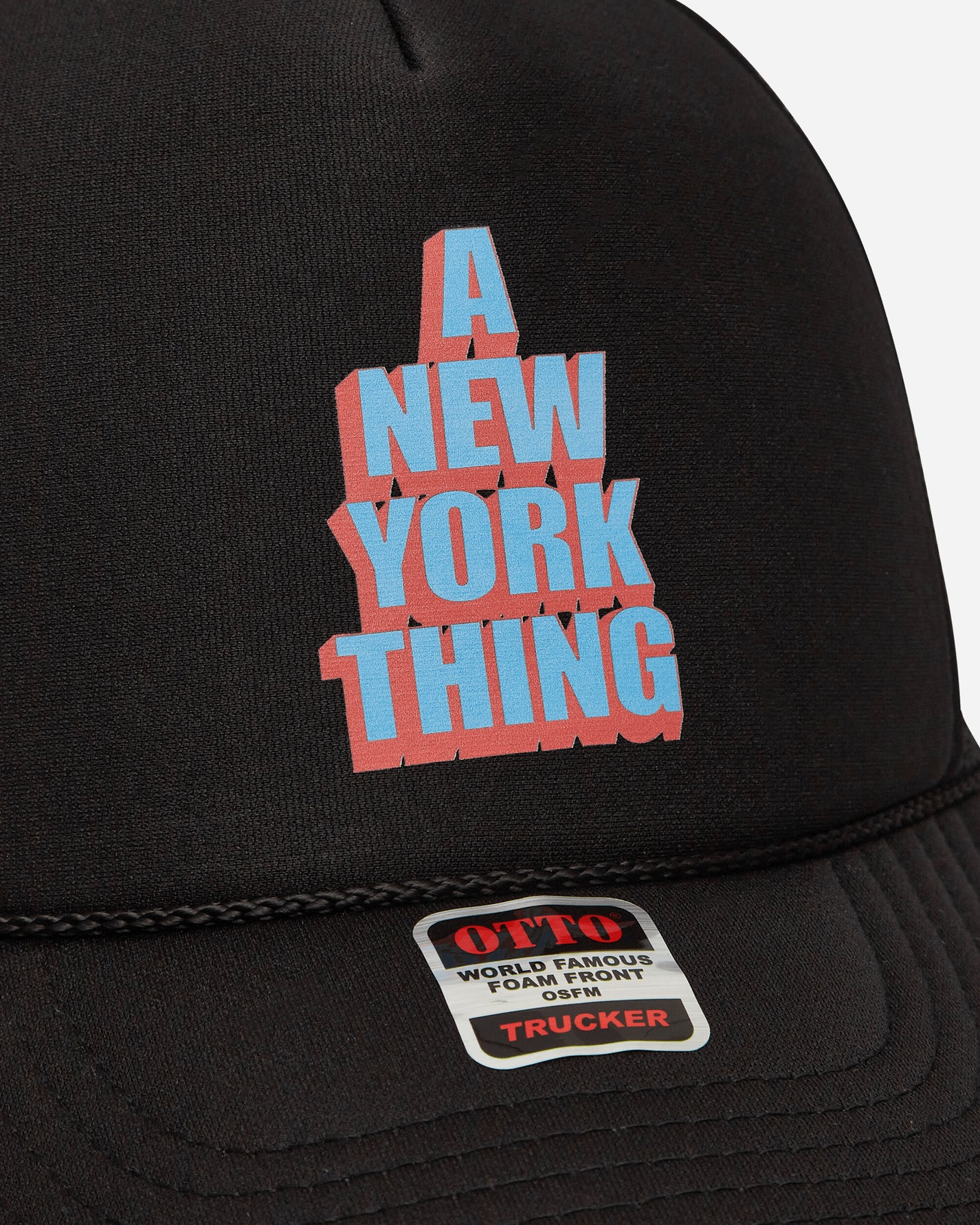 aNYthing Stacked Trucker Black Hats Caps ANY-104 BK