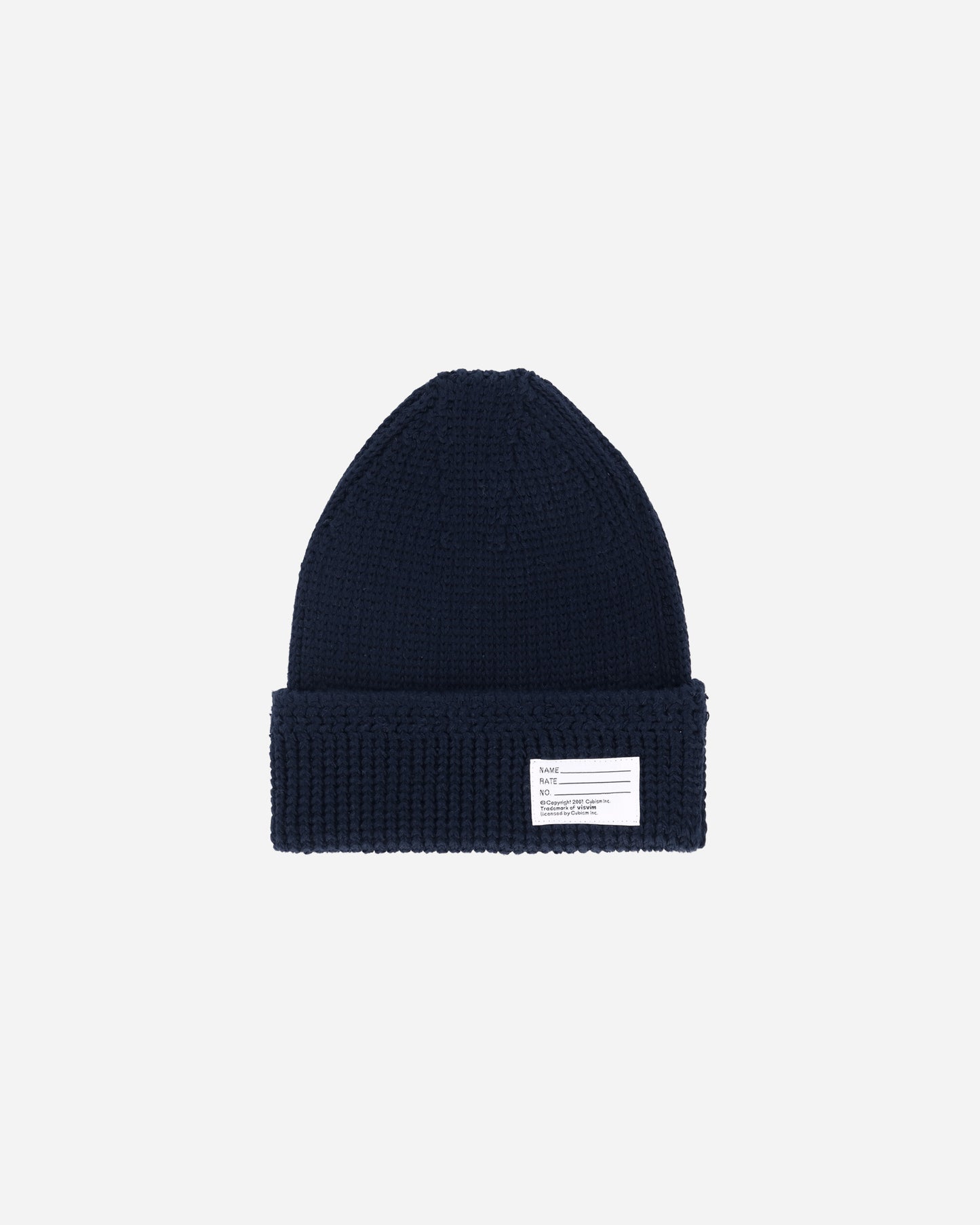 visvim Knit Beanie (Cotton) Navy Hats Beanies 0125103003008 2