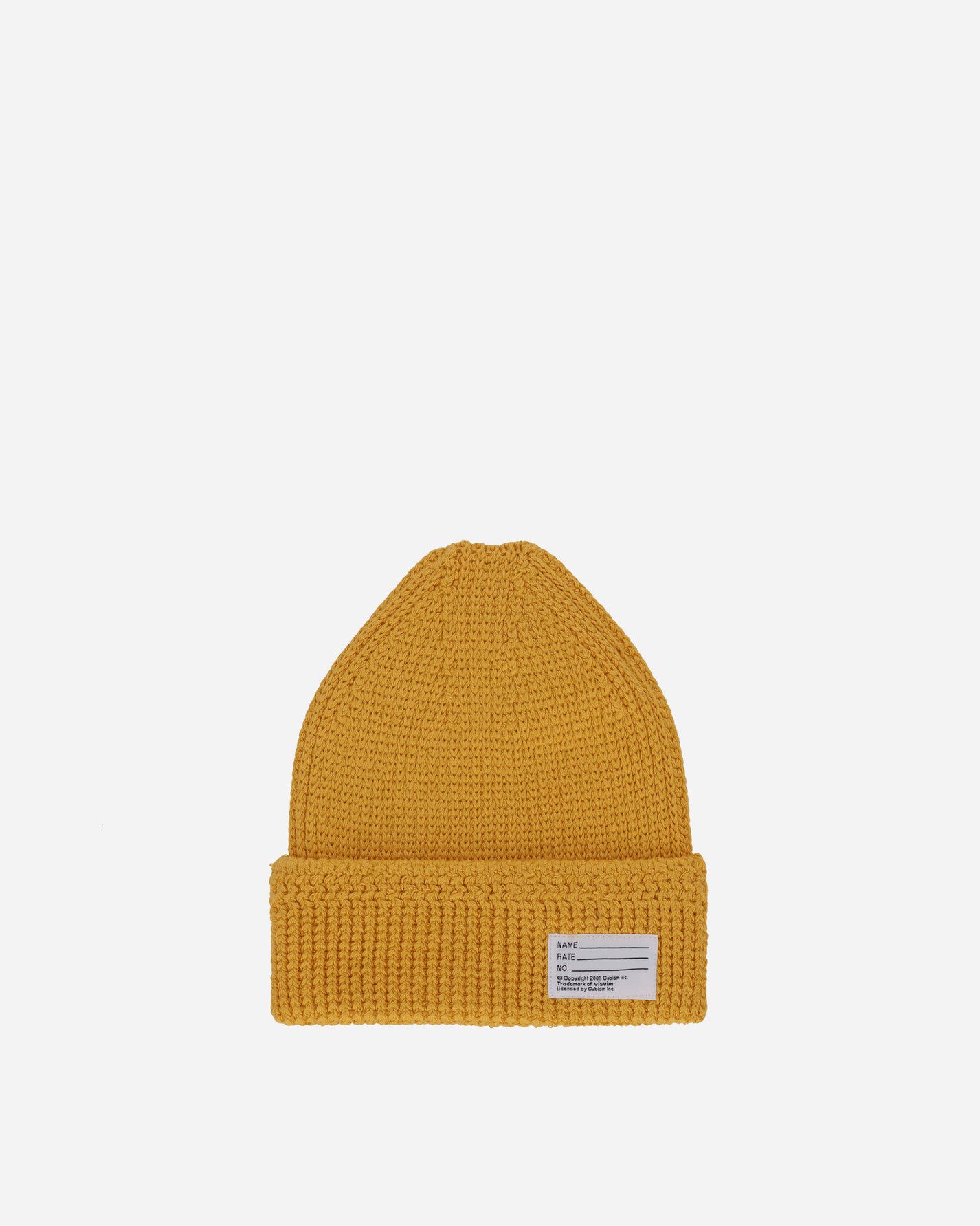 visvim Knit Beanie (Cotton) Mustard Hats Beanies 0125103003008 3