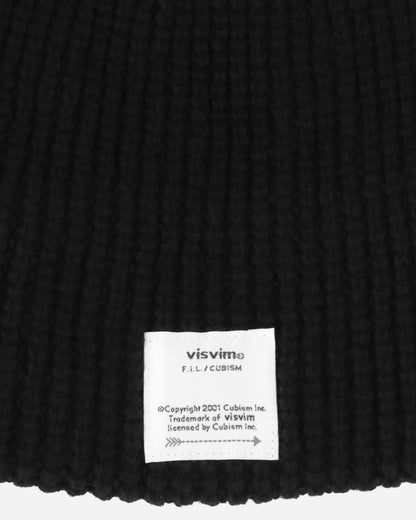 visvim Knit Beanie (W/Ws) Black Hats Beanies 0123203003013 1