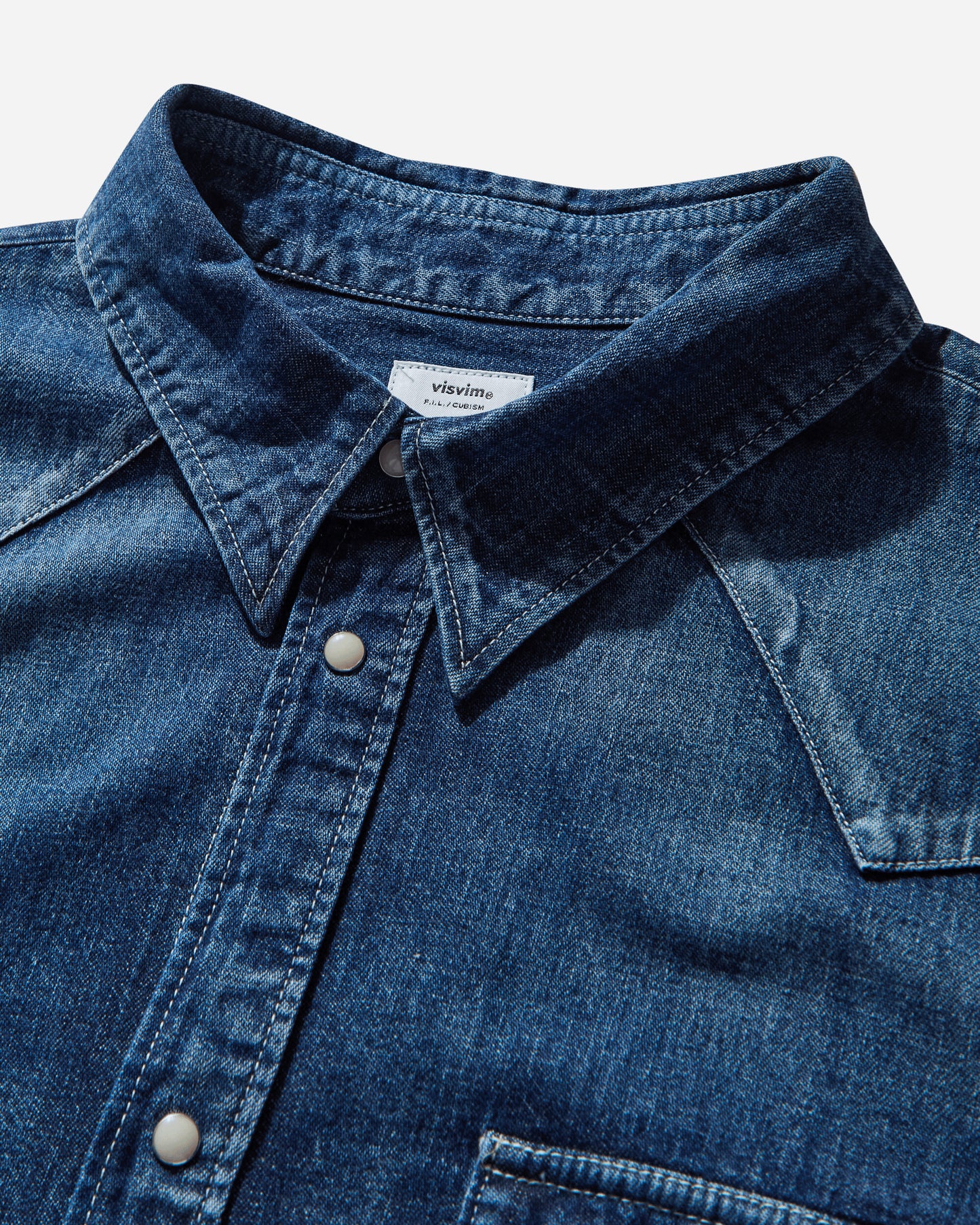 visvim Social Sculpture Shirt Damaged Indigo Shirts Longsleeve Shirt 0125105007001 1