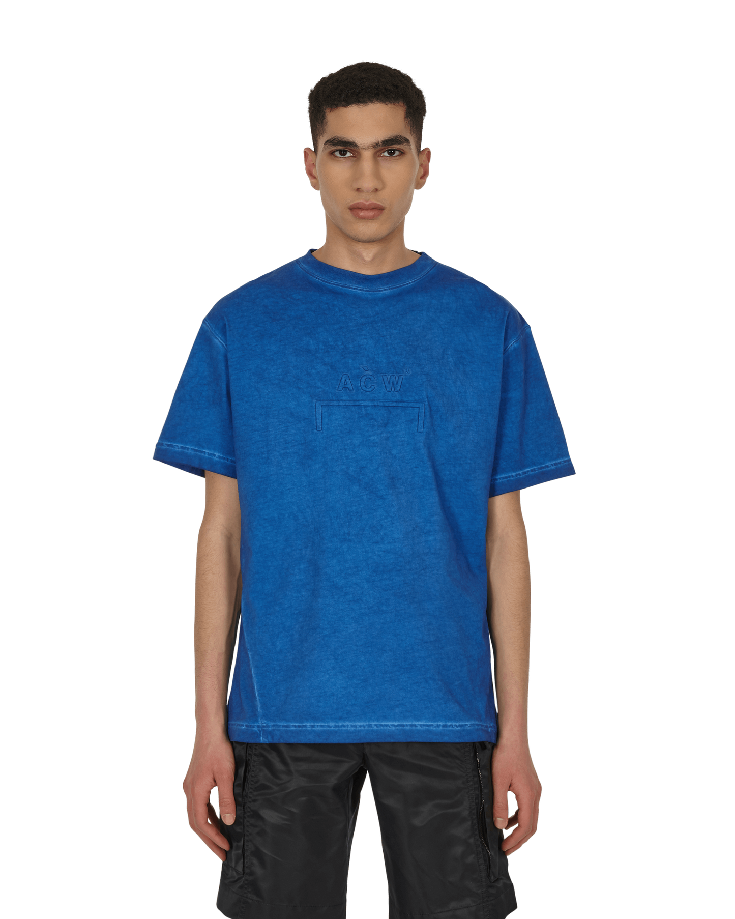 A-Cold Wall* Knitted Dissolve Dye Blue Shirts Shortsleeve ACWMTS073 COBBLU
