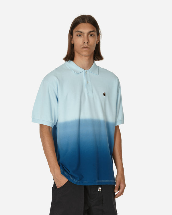 A Bathing Ape - Ape Head One Point Gradation Relaxed Fit Polo Blue