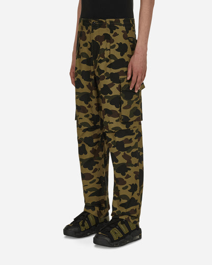 A Bathing Ape 1St Camo Relaxed Fit 6 Pocket Green Pants Trousers 1H80152017 GREEN