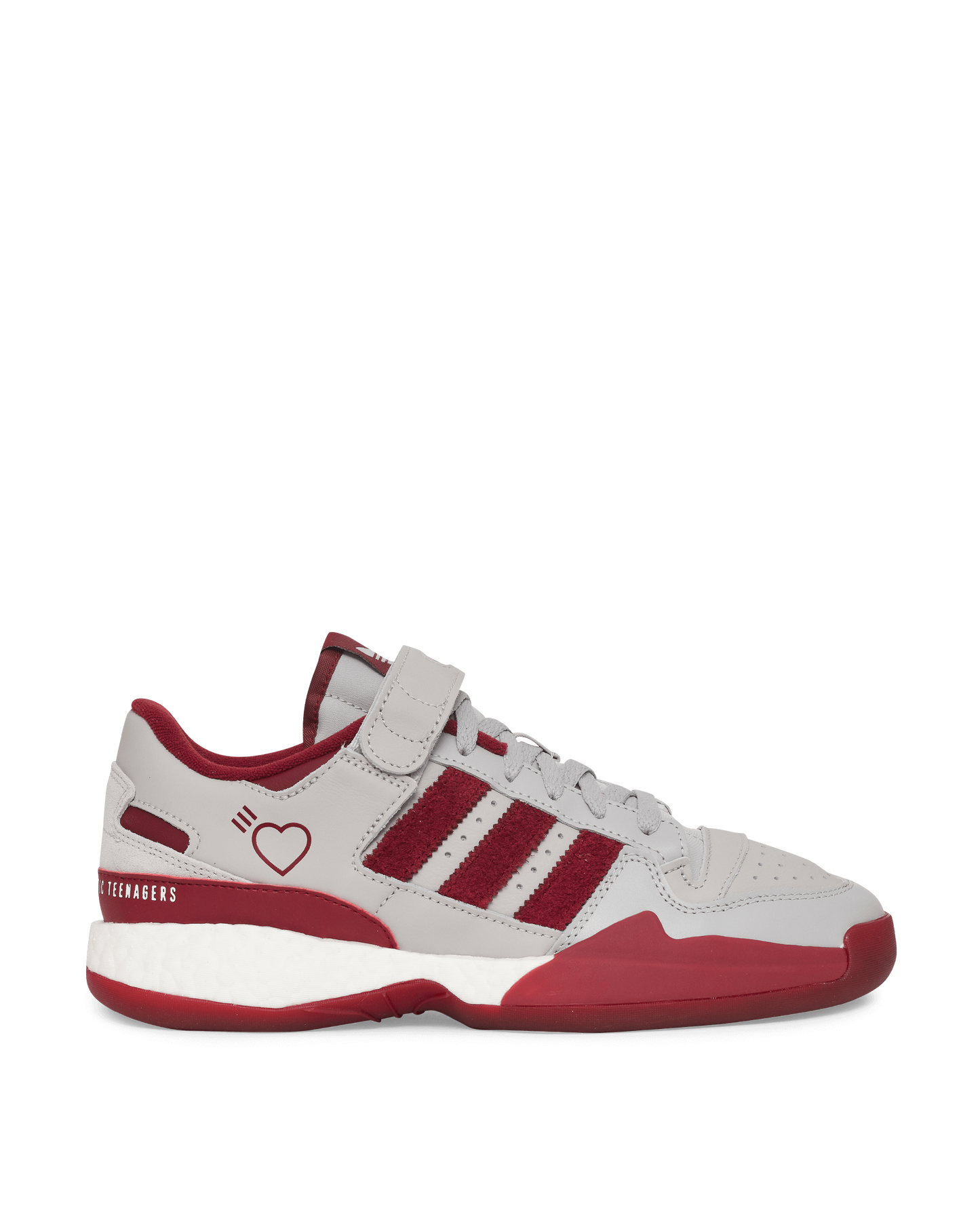 Adidas Consortium Forum L Human Made Grey Two/Collegiate Burgundy Sneakers Low S42977 001