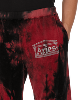 Aries Rhinestone Velour Sweatpant Red Pants Sweatpants FSAR30285 RD