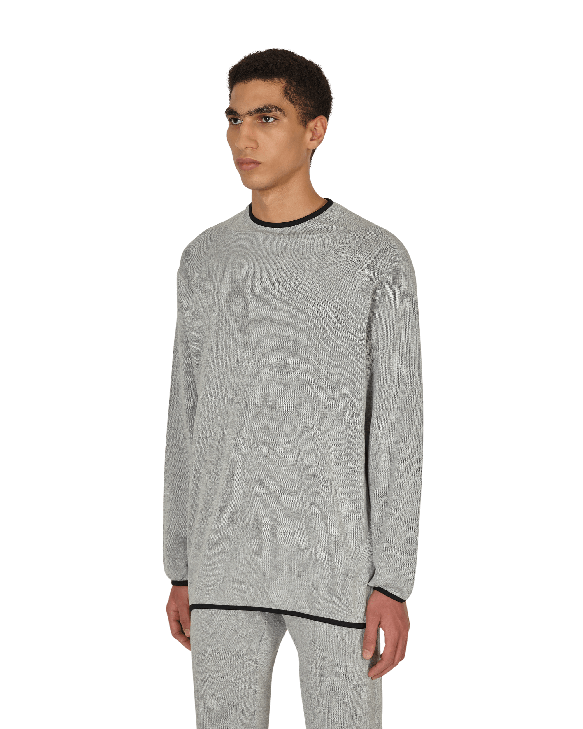 Arnar Mar Jonsson Knitted Underlayer Grey Knitwears Sweaters AMJKNITTEDUNDERTOP 001