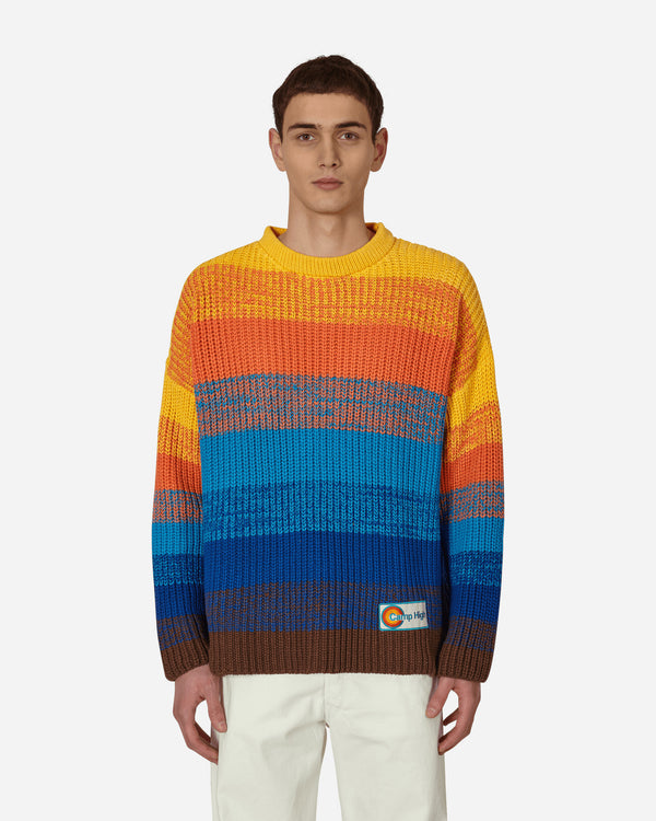 Camp High - Sunset Rib Knit Sweater Multicolor
