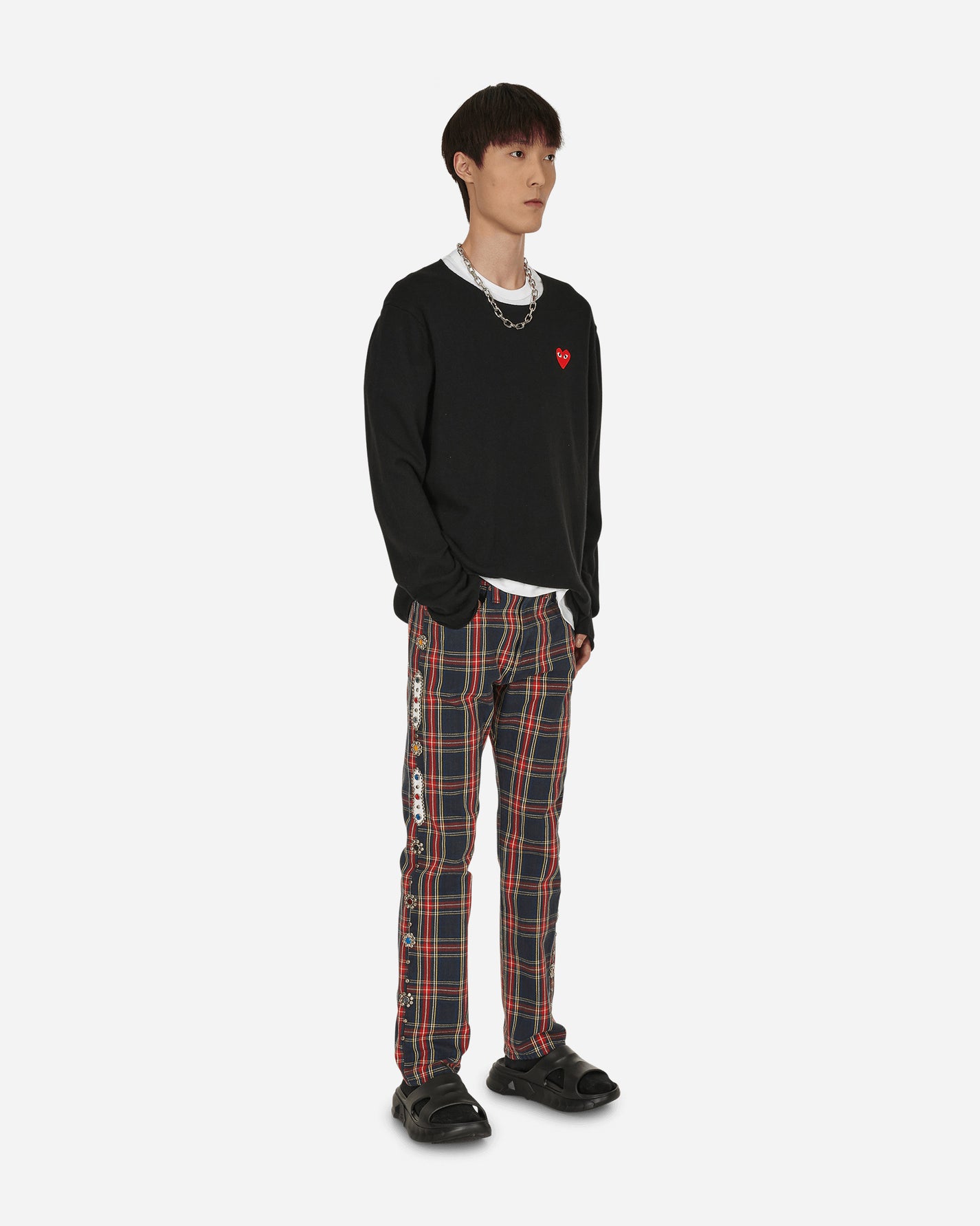 Comme Des Garçons Play Sweat Black Sweatshirts Crewneck P1N068 1