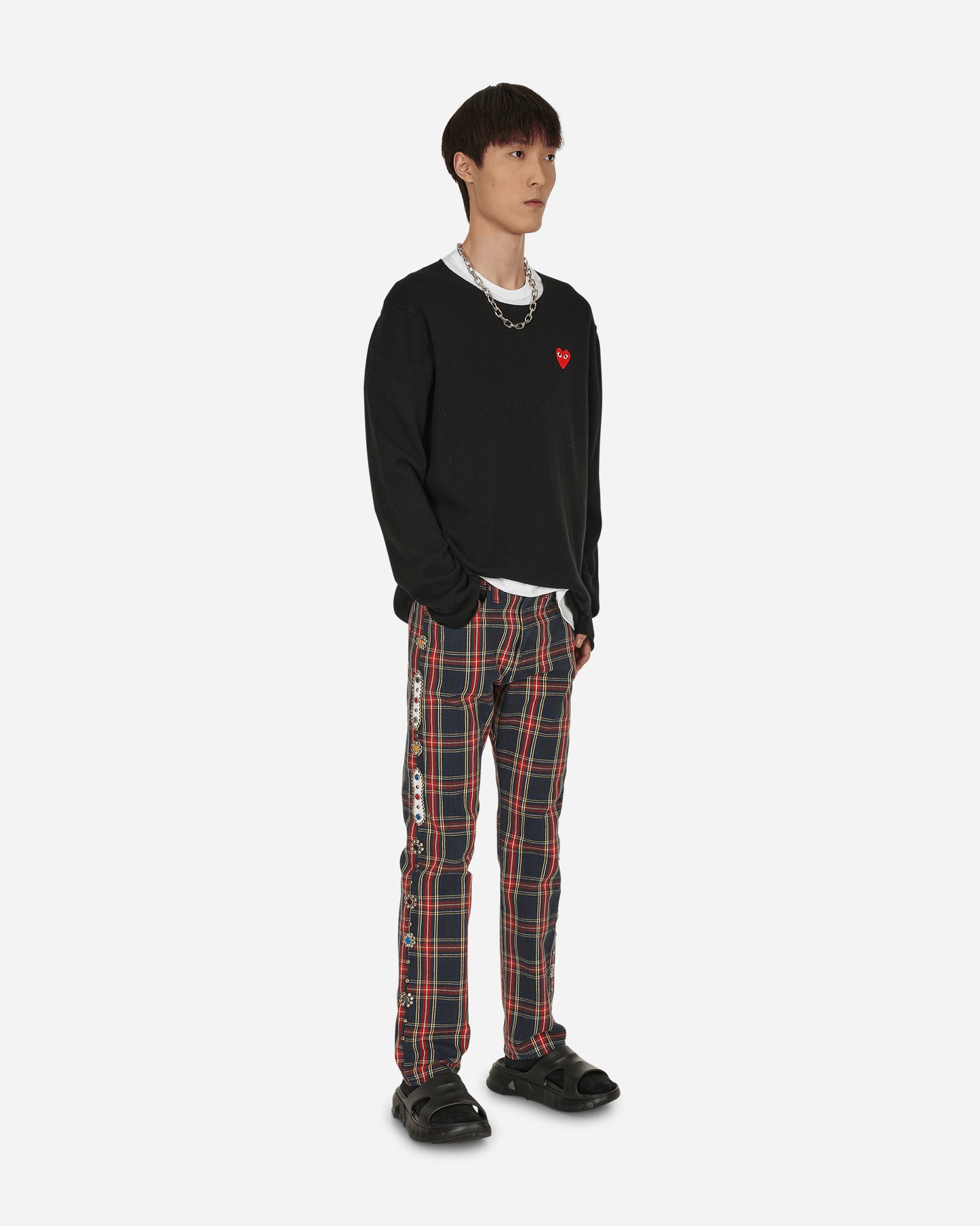 Comme Des Garçons Play Sweat Black Sweatshirts Crewneck P1N068 1