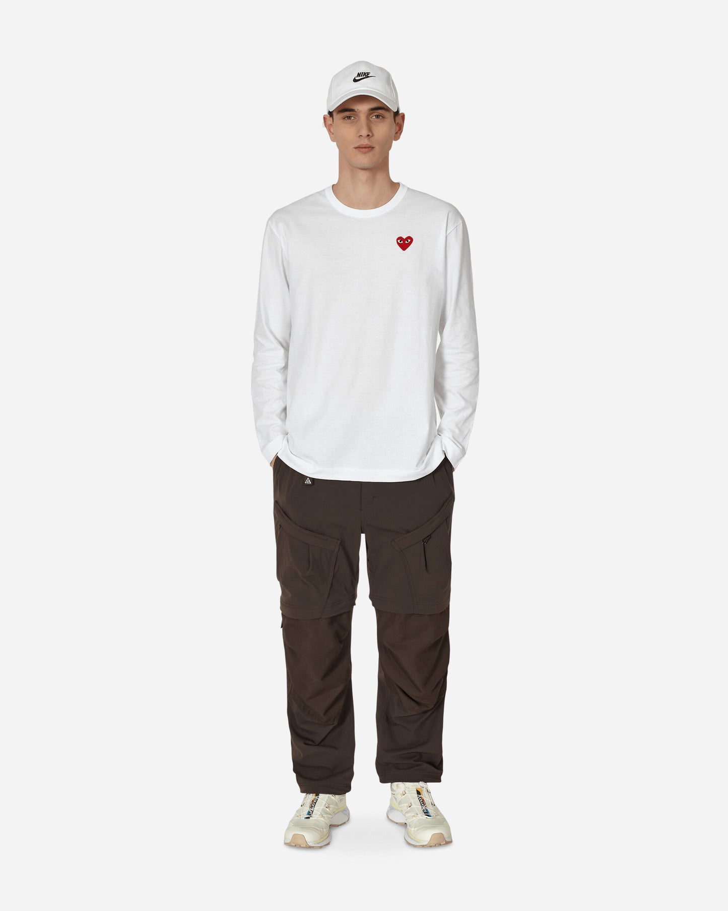 Comme Des Garçons Play Small Heart Long Sleeve T-Shirt White T-Shirts Longsleeve P1T118 2
