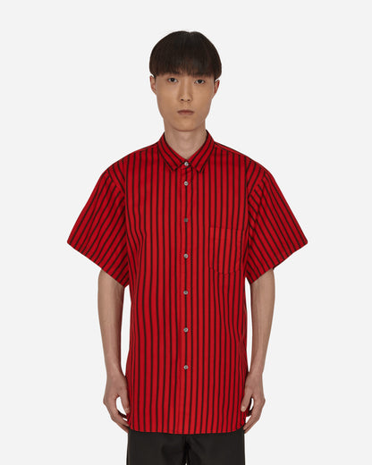 Comme Des Garçons Shirt Shirt Woven Stripes Red Shirts Longsleeve FI-B022 1