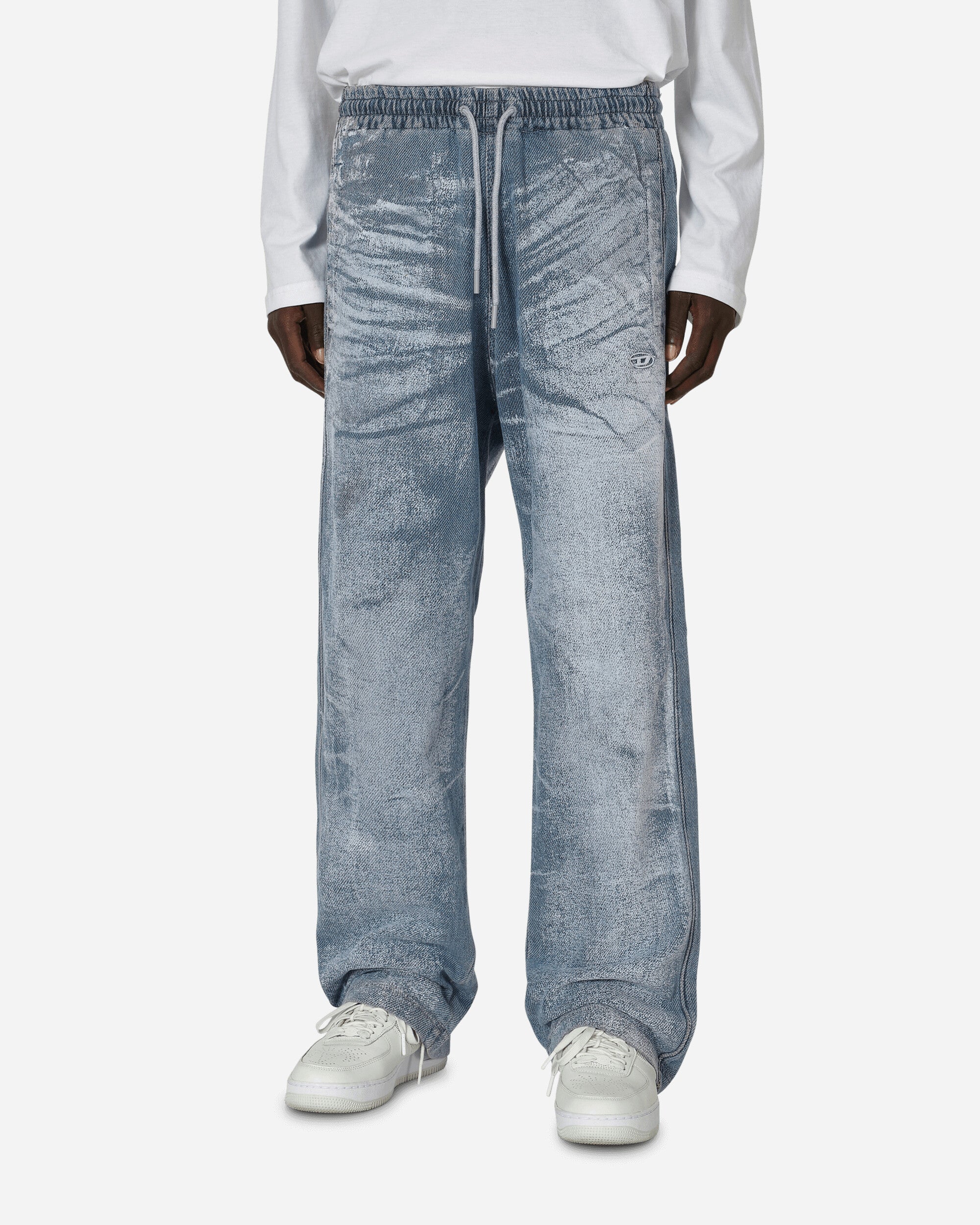 Diesel Distressed Track Denim Pants Blue - Slam Jam® Official Store