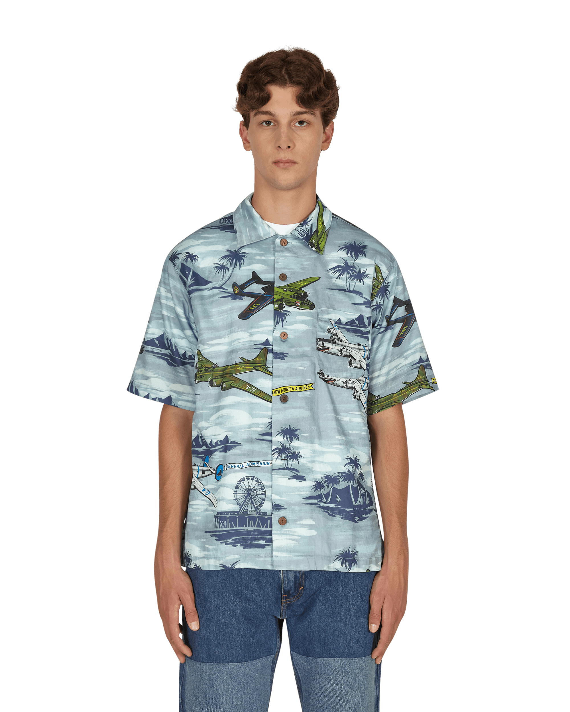 General Admission Santa Monica Airlines Bomber Plane Multi Shirts Shortsleeve SMA07 MULTI