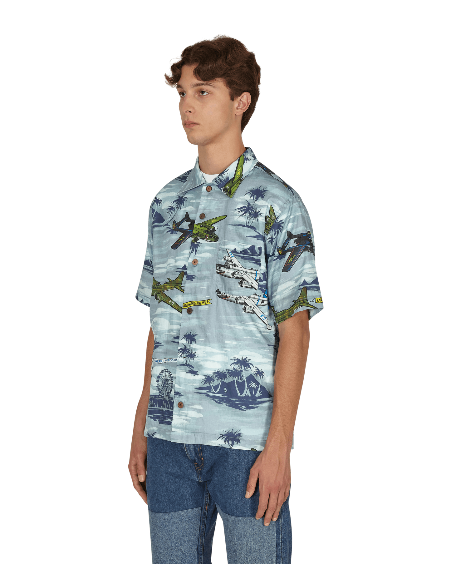 General Admission Santa Monica Airlines Bomber Plane Multi Shirts Shortsleeve SMA07 MULTI