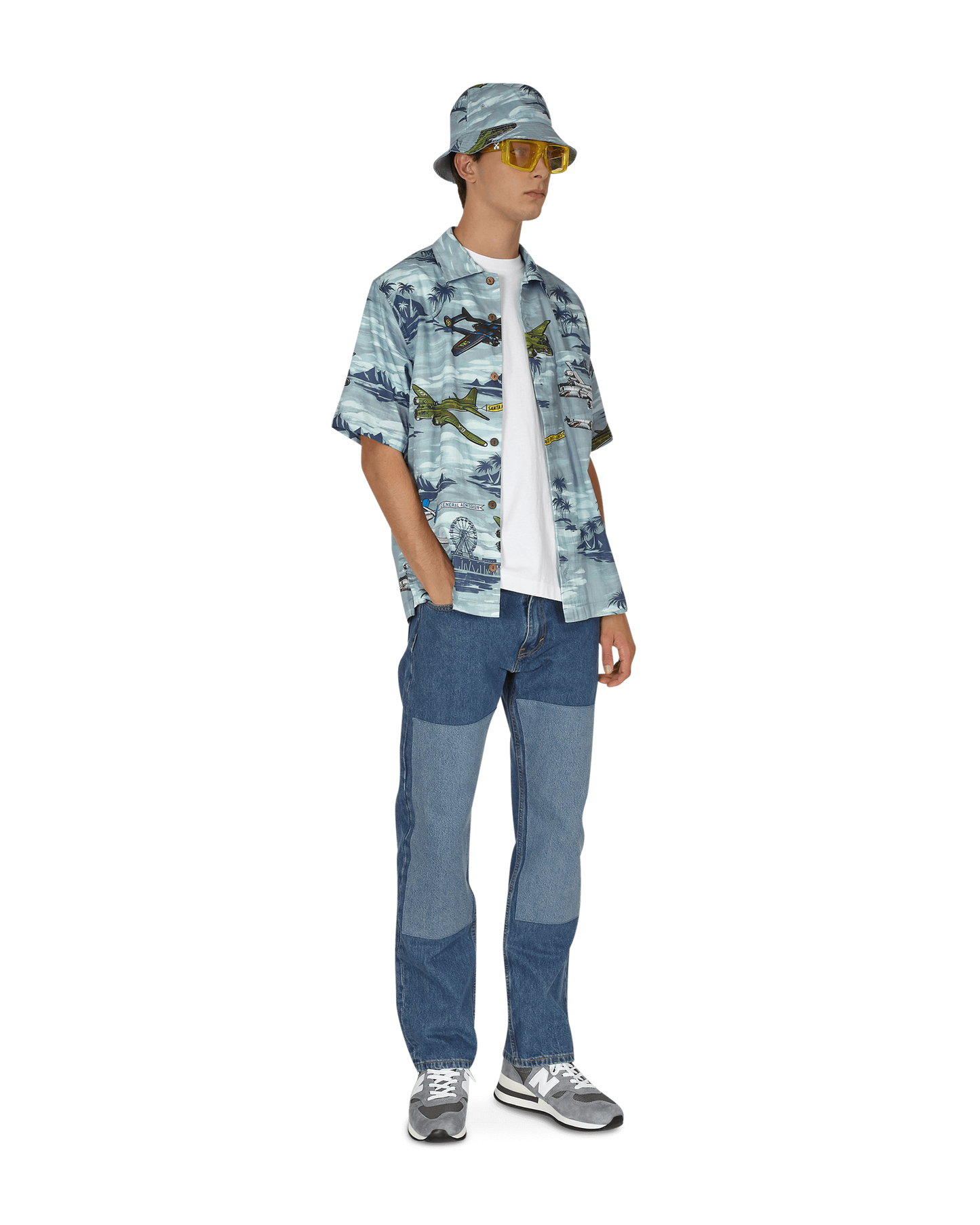 General Admission Santa Monica Airlines Bomber Plane Multi Shirts Shortsleeve SMA07 MULTI