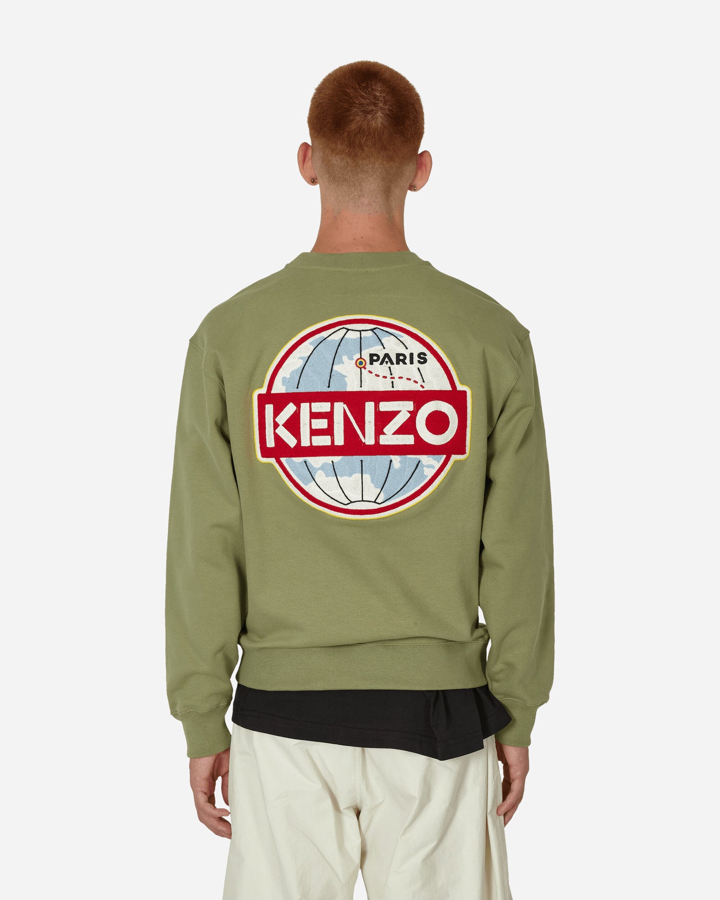 KENZO Paris Kenzo Sweatshirt Sage Green Sweatshirts Crewneck FD65SW0894ME 61