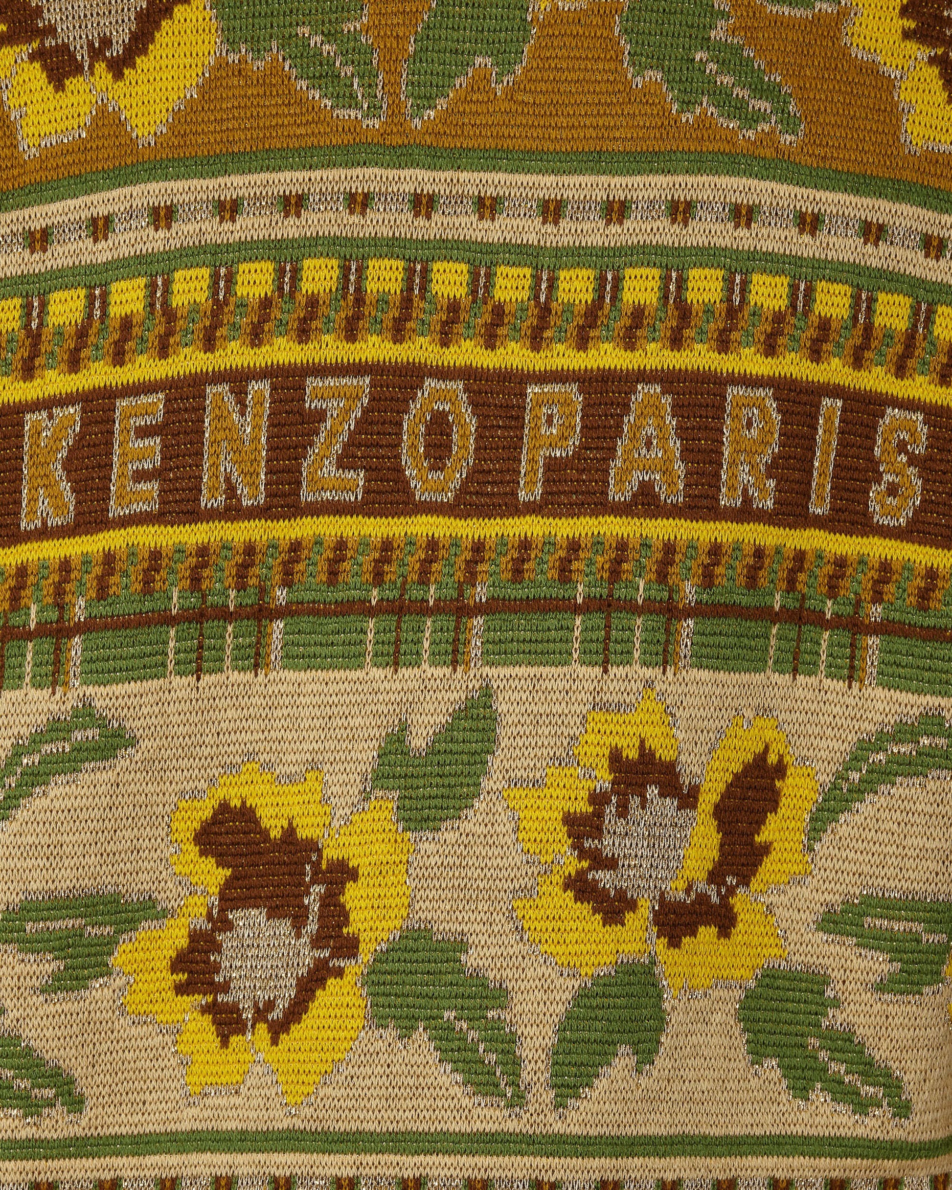 KENZO Paris Fair Isle Jumper Golden Yellow Knitwears Sweaters FD65PU4153CJ 40