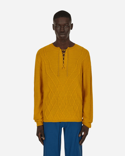 Kiko Kostadinov Itten Cable Ochre Knitwears Sweaters KKSS22KN02-64 001