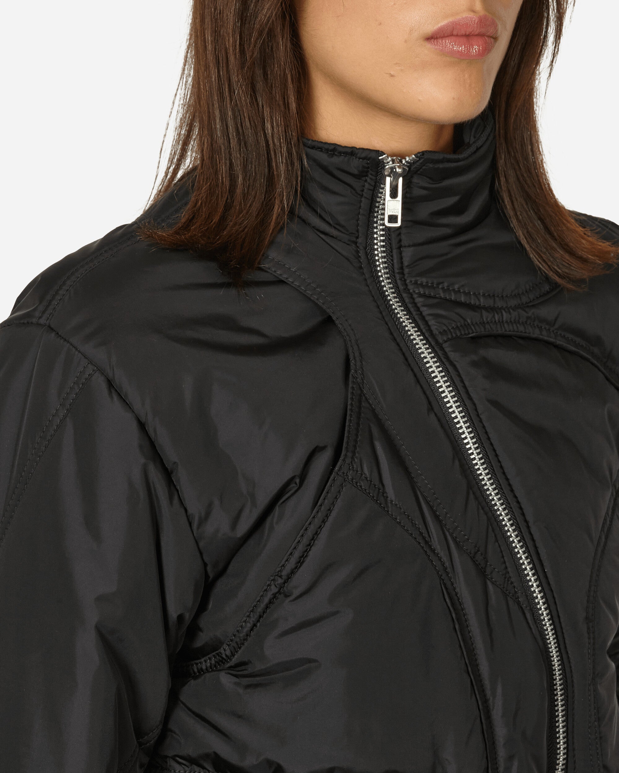 Mainline:RUS/Fr.CA/DE Nylon Puffer Jacket With Black Piping Black Coats and Jackets Jackets GENYA 1