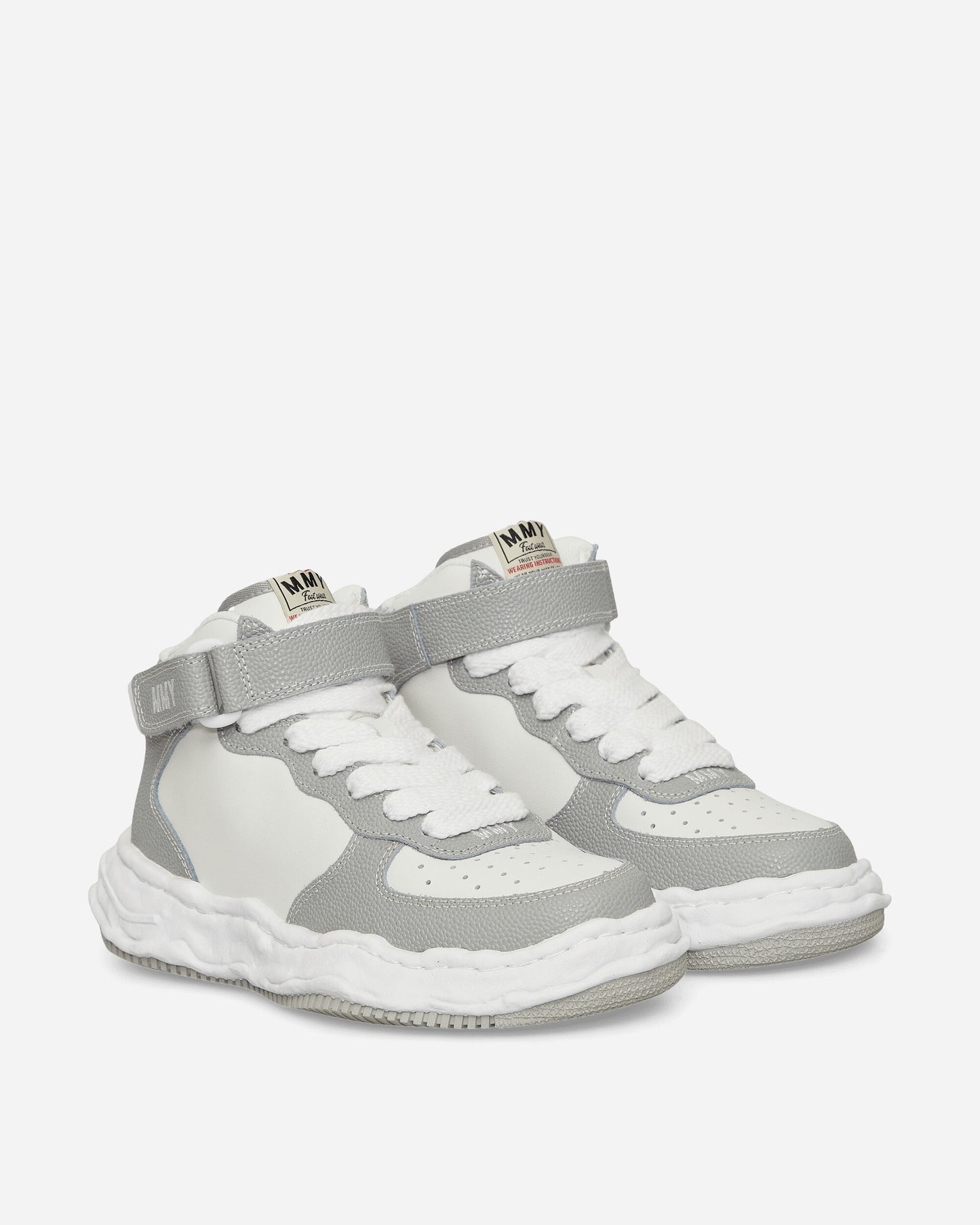 Maison MIHARA YASUHIRO Wayne High/Original Sole Bascket Leather Grey/White Sneakers High A11FW711 GREYWHITE