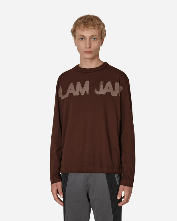 Slam Jam - Raw Cut Longsleeve T-Shirt Brown
