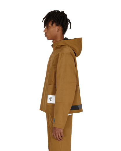 Slam Jam DIAGONAL YUMA ANORAK Brown Coats and Jackets Parka Jackets SJZMJK01FA01 BRW002