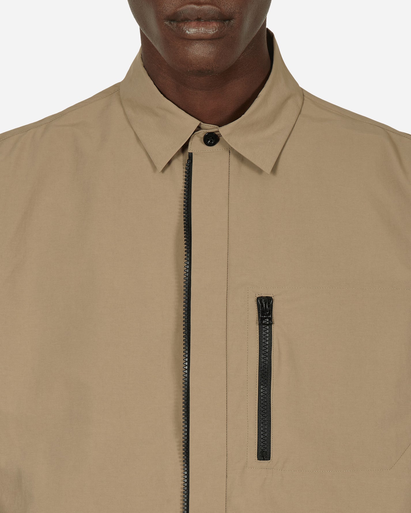 sacai Matte Taffeta L/S Shirt Beige Shirts Longsleeve Shirt 23-03169M 651